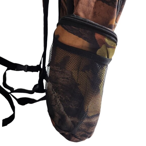 Multicolor Green Brown Padded Camouflage 18X13X8 Backpack - Picture 3 of 8